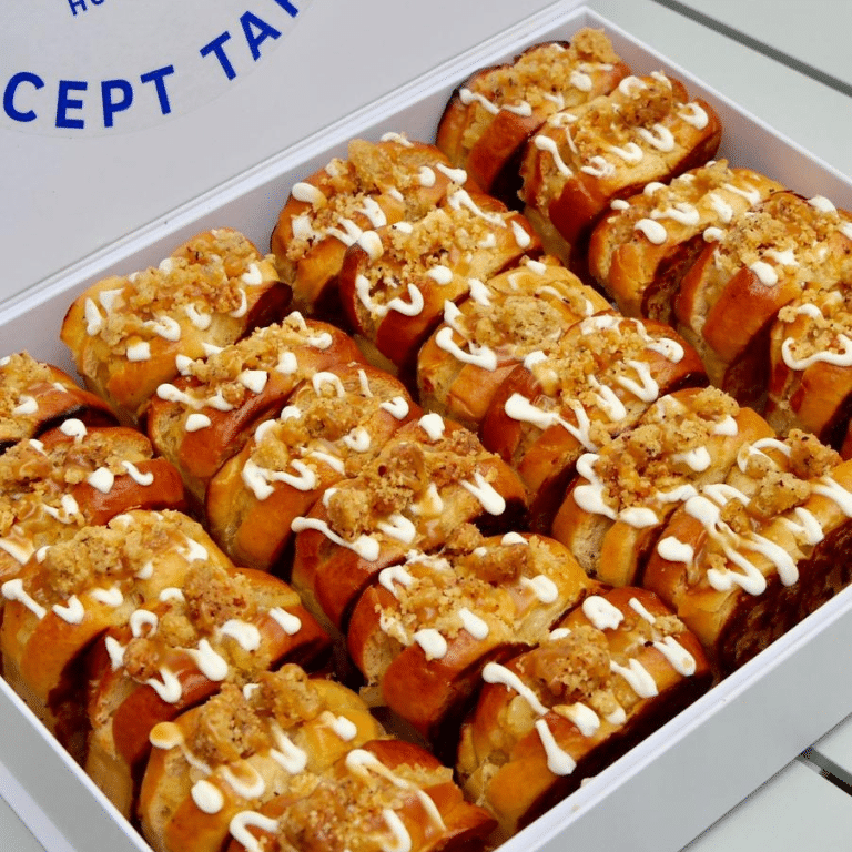 box traiteur badem 24 mini briochette pomme caramel crème fraiche